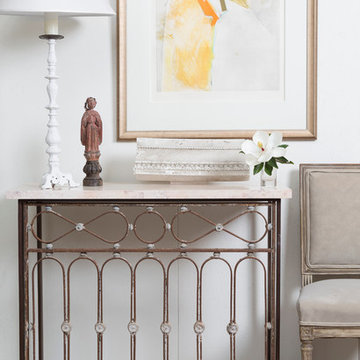 Tall Oval Console and Candle Stick Table Lamp