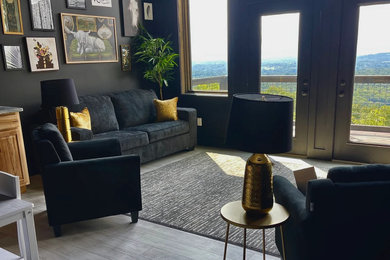 Minimalist living room photo in Charlotte