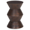 Odessa Dark Brown Wood Side Table - Rustic - Side Tables And End Tables ...