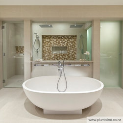 Haven 1550 Stone Freestanding Bath With Base By Plumbline - Bathtubs