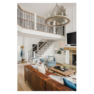 Lake Norman - indoor-outdoor living - Beach Style - Staircase ...