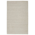 Jaipur Living - Jaipur Living Danan Handmade Indoor/ Outdoor Solid Rug, Ivory/Light Gray, 8'x10' - The low-profile and performance-driven Brevin collection offers a casual yet sophisticated look to any contemporary home. The hand-loomed Danan design features a durable polyester weave, perfect for heavily trafficked and livable spaces. This heathered rug grounds rooms with neutral color palettes.