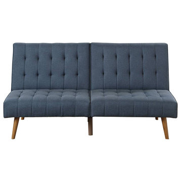 Adjustable Sofa with Button Tufted, Navy