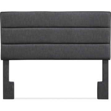 Pemberly Row Modern / Contemporary Queen Upholstered Headboard in Charcoal Gray