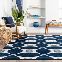 Nuloom Hand-Tufted Gabriela Area Rug, Navy 4'x6'