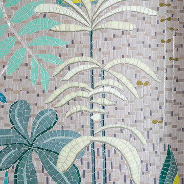 Mosaïque murale pour une salle d'eau