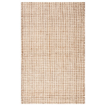 Safavieh Natural Fiber Nf186A Geometric Rug, Ivory and Natural, 5'0"x8'0"