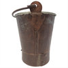 Rustic Vintage Metal Bucket Wine Holder 6" Flower Pot Handle Iron Tall