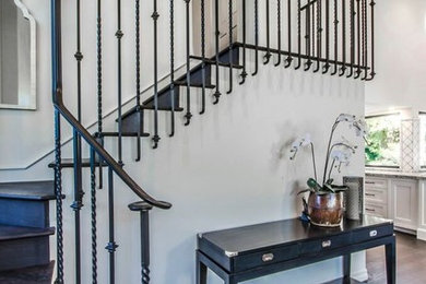 Staircase - mediterranean staircase idea in Santa Barbara