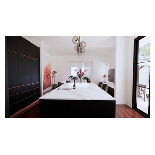 Black + Rose Gold Kitchen - Modern - Kitchen - Adelaide - by Plush Design Interiors | Houzz