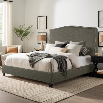 ARBO Upholstered Platform Beds with Headboards