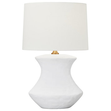 Hable Bone 1-Light Table Lamp HT1021MWC1, Matte White Ceramic