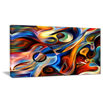 "Abstract Music and Rhythm" Abstract Canvas Print, 40"x20"