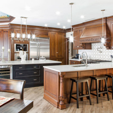 Traditional Mahogany Kitchen in NJ.