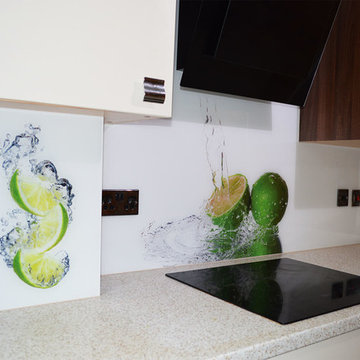 Custom Printed Lime Design Glass Splashback