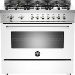 Bertazzoni PRO366GASBI White 36" Pro-Style Gas Range - Gas Ranges And Electric Ranges