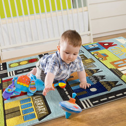 Town Scene Rugs by Momeni in Multi - Rugs