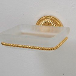 Cristal et Bronze 4150 Etoile de Paris Wall Mounted Soap Dish Holder with Satin - Soap Dishes & Holders