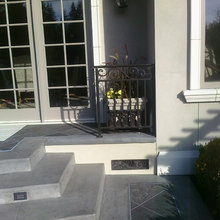 Concrete steps and walkways