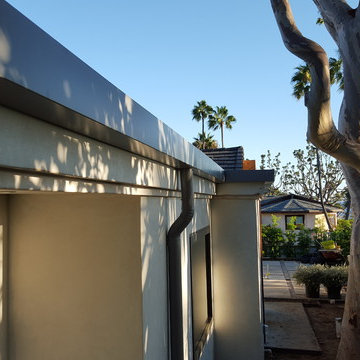 Box Gutter (No Lip) Tall Version, Home in Laguna Beach Under Renovation