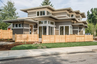 Example of a minimalist exterior home design in Other