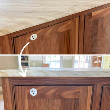 Transitional Kitchen Cabinet Flush Outlet Design