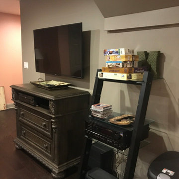 FINISHED BASEMENT WITH UNIQUE TWIST AND SPIRIT, MILTON, MA