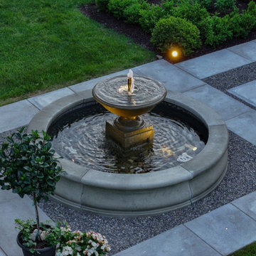 Landscaped Expansion Patio with Personalized Fountain