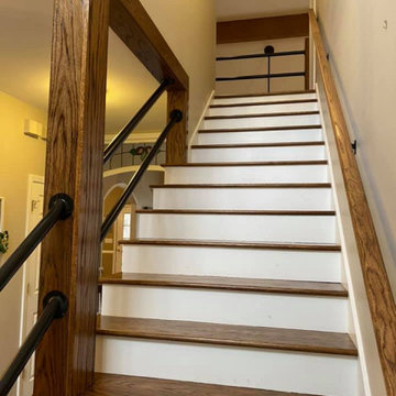 Staircase with Metal Railing