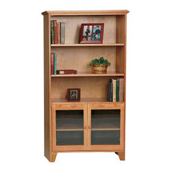 Shaker Bookcase With Glass Doors - Bookcases