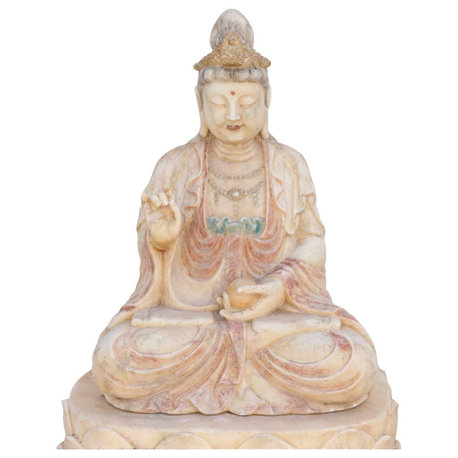 Exceptional Finely Carved Marble Buddha