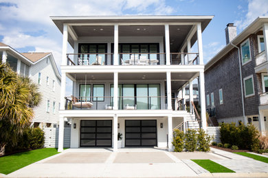 Example of a minimalist exterior home design in Other