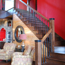 colorful walls and staircase