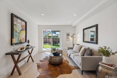 Inspiration for a modern family room remodel in San Francisco