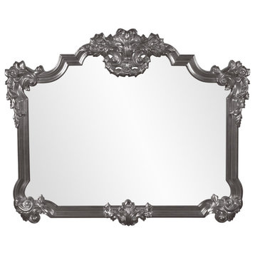 Avondale Unique Mirror Custom Painted, Ornate, 39 X 48, Glossy Charcoal