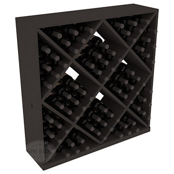 Solid Diamond Wine Storage Cube, Pine, Black