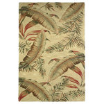 KAS Rugs & Home - Sparta 3124 Ivory Ferns Rug, 5'6" Round - Sparta 3124 Ivory  Ferns 5'6" Round. Hand-Tufted of 100% Wool with Cotton Backing. Made in China. Vacuum regularly & spot clean stains. Professional cleaning recommended periodically.