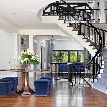 Approachably Elegant Upper Makefield Foyer