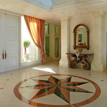 Waterfront Villa. Mediterranean. Villa Madonna on the beach. Cancun, México.