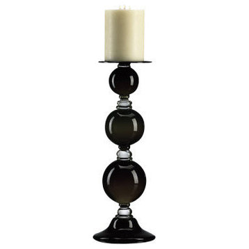 Black Globe Candleholder, Medium
