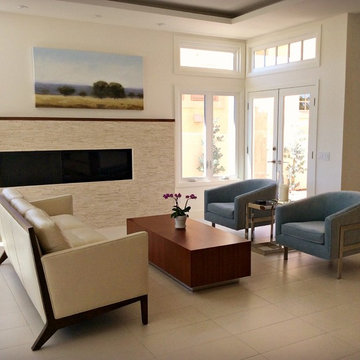 American Clay Plaster Contemporary Fireplace surround