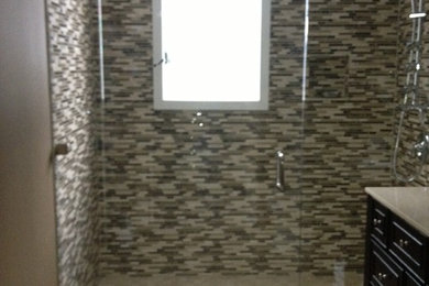 Inspiration for a contemporary bathroom remodel in Cleveland