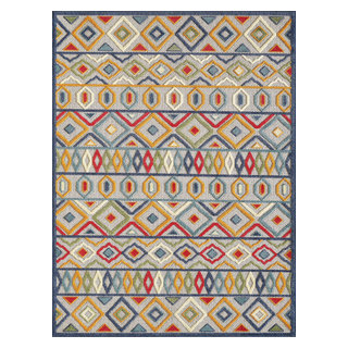 Calla Aztec Indoor/Outdoor Rug, 5'3 X 7' - Scandinavian - Outdoor Rugs ...