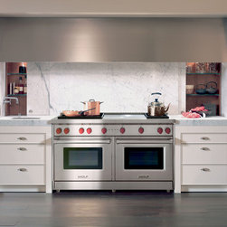 Wolf 60" Gas 6 Burner Range, Stainless Steel Liquid Propane | GR606CGLP - Gas Ranges And Electric Ranges