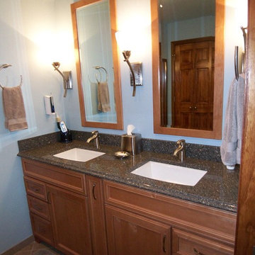 Sconces and custom mirrors to fit the space