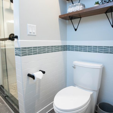 Midcentury Inspired Jack and Jill Bathroom