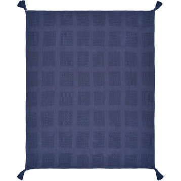 Charming Light Blue Throw Blanket, Indigo
