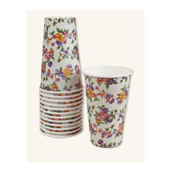 Chintz Floral Paper Cups (Set Of 16) - Everyday Glasses