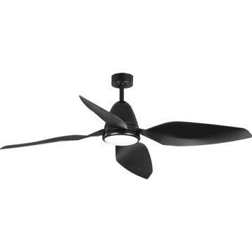 Progress Holland 60" 4 Blade Ceiling Fan W/LED Light P250032-031-30 - Black