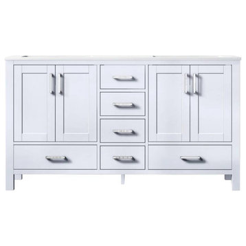 Jacques Modern White 60" Double Vanity With Quartz Top